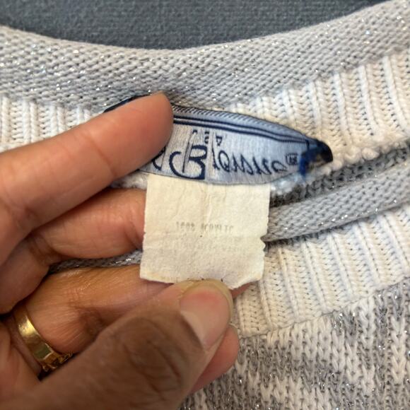 Vintage JJ Brown USA Knit Sweater Rollneck Holiday Winter Christmas Sparkly Glam - Picture 6 of 9